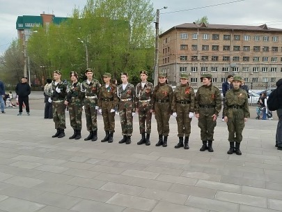 Почетный караул в парке &amp;quot;Гвардейский&amp;quot;.